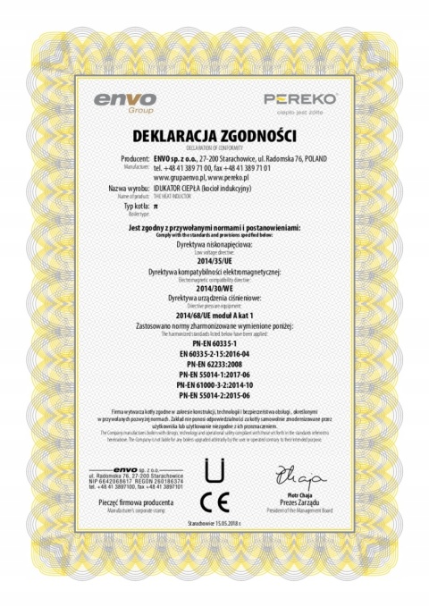 Kocioł piec elektryczny indukcyjny Pi PEREKO 21 kW dwufunkcyjny Kocioł piec elektryczny indukcyjny Pi PEREKO 21 kW dwufunkcyjny