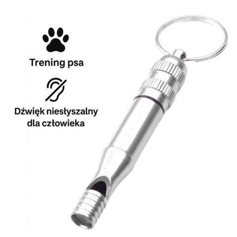 DA367 Gwizdek szkoleniowy dla psa srebrny DA367 Gwizdek szkoleniowy dla psa srebrny