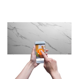 1000W Ceramiczne panele grzewcze WIFI - DEKORACYJNE biały marmur