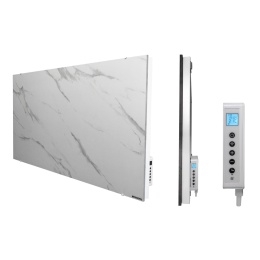 1000W Ceramiczne panele grzewcze WIFI - DEKORACYJNE biały marmur