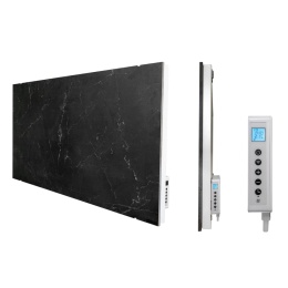 1000W Ceramiczne panele grzewcze WIFI - DEKORACYJNE czarny marmur