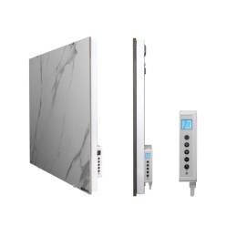 500W Ceramiczne panele grzewcze WIFI - DEKORACYJNE biały marmur