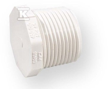 KOREK Z GWINTEM WKRĘTNY GZ PVC 1/2