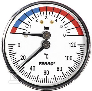 TERMOMANOM.63MM 1/2 AXIALNY DO 6BAR 120C TERMOMANOM.63MM 1/2 AXIALNY DO 6BAR 120C
