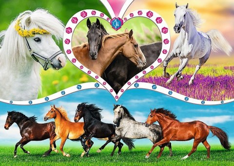 Puzzle 200 elementów - piękne konie Puzzle 200 elementów - piękne konie