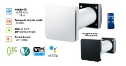 Rekuperacja VENTO INHOME Wi-Fi czarna – Inteligentna wentylacja