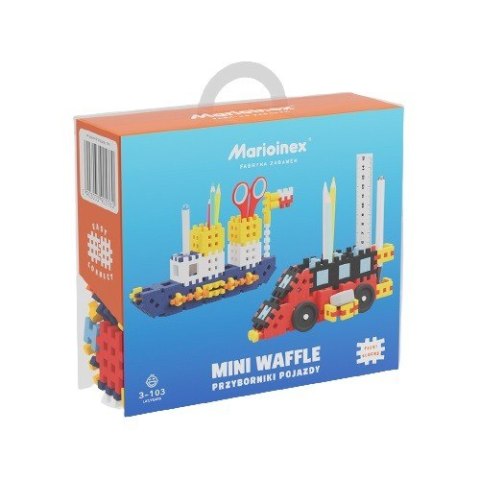 Klocki konstrukcyjne mini waffle - przyborniki pojazdy 140 elementów Klocki konstrukcyjne mini waffle - przyborniki pojazdy 140 elementów
