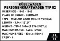 Klocki kubelwagen personenkraft wagen typ 82