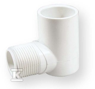 KOLANO Z GWINTEM WKRĘTNE KW/GZ PVC 1/2 KOLANO Z GWINTEM WKRĘTNE KW/GZ PVC 1/2