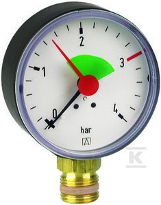 MANOMETR HZ80 PIONOWY 1/2