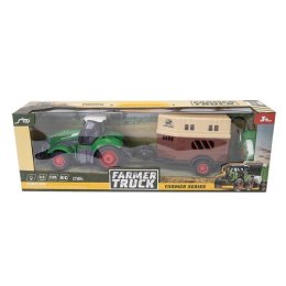 Traktor z przyczepą do przewożenia koni r/c