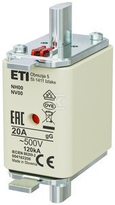 NH00 GG 20A/500V WKŁ.ZWŁ. KOMBI