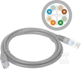 PATCH-CORD U/UTP KAT.6 PVC 0.5M SZARY