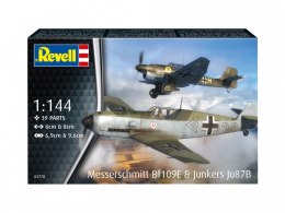 Model plastikowy samolot me bf109e & junkers ju87b 1/144
