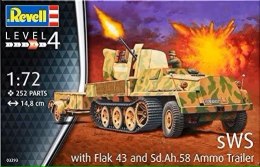 Model plastikowy sws w/flak43 & sd ah58 ammo trailer