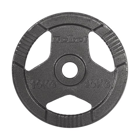 Obciążenie żeliwne olimpijskie zestaw 2x10kg, otwór 51mm, talerz z uchwytami, REBEL ACTIVE Obciążenie żeliwne olimpijskie zestaw 2x10kg, otwór 51mm, talerz z uchwytami, REBEL ACTIVE