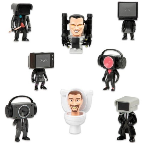 Skibidi toilet - display 9 sztuk tajemnicze figurki Skibidi toilet - display 9 sztuk tajemnicze figurki