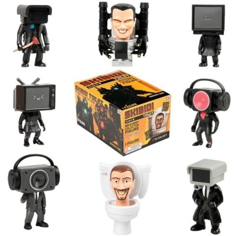 Skibidi toilet - display 9 sztuk tajemnicze figurki Skibidi toilet - display 9 sztuk tajemnicze figurki
