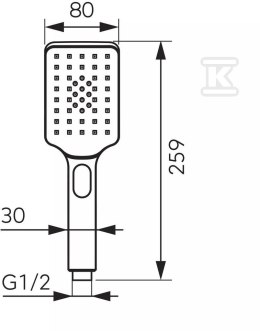 CLICK RĄCZKA NATRYSKU 3F, CHROM