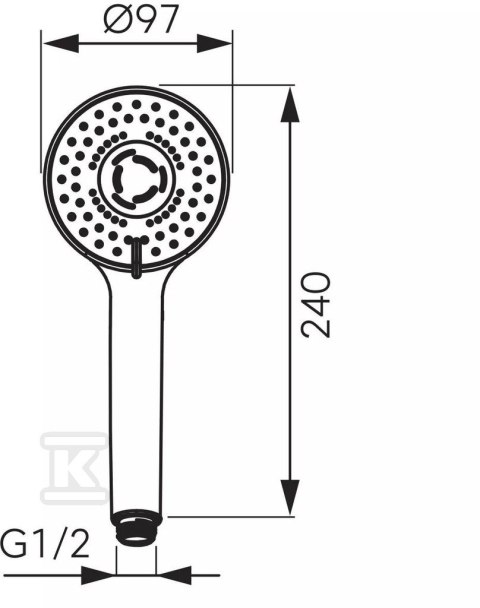 CORTINA RĄCZKA NATRYSKU 3F, CZARNY