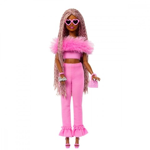 Lalka barbie deluxe style 4 różowy komplet z futerkiem Lalka barbie deluxe style 4 różowy komplet z futerkiem