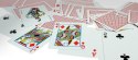 Karty poker 100% plastik pk2. talia czerwona, index w 2 rogach