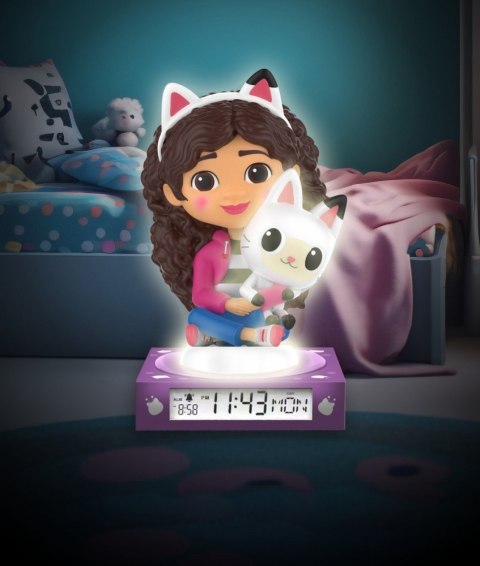 Lampka 3d z budzikiem koci domek gabi Lampka 3d z budzikiem koci domek gabi