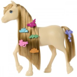 Konik barbie tornado z jasnymi włosami do stylizacji