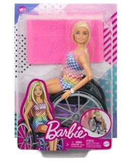 Lalka barbie fashionistas na wózku strój w kratkę