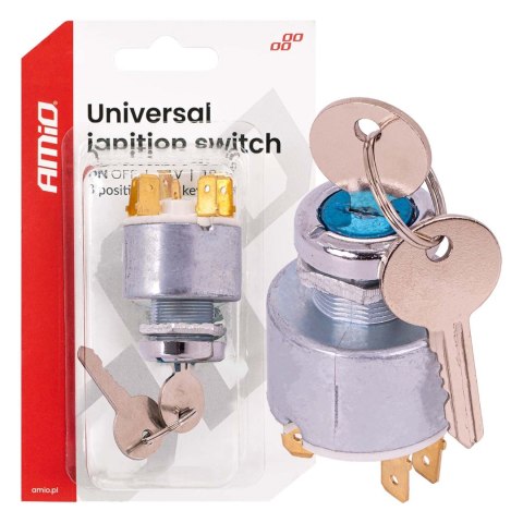 Uniwersalna stacyjka zapłonu 12v amio-04437 Uniwersalna stacyjka zapłonu 12v amio-04437