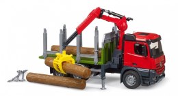 Ciężarówka mercedes benz arocs z dźwigiem do przewozu drewna + 3 kłody
