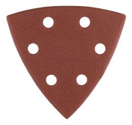 Papiery ścierne delta na rzep 93 x 93 mm, P80, 5 szt., z 6 otworami