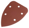 Papiery ścierne żelazko, na rzep 98 x 140 mm, P100, 5 szt., z 5 otworami