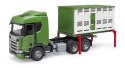 Pojazd scania super 560r kontener z figurką krowy