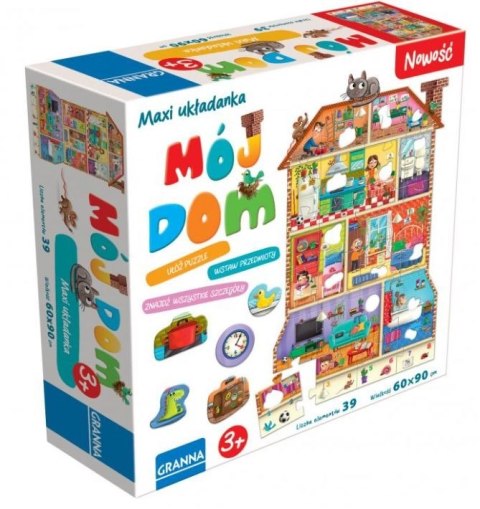 Puzzle maxi układanka z dziurkami mój dom Puzzle maxi układanka z dziurkami mój dom