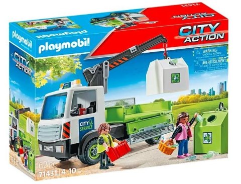 Zestaw z figurkami city action 71431 samochód ciężarowy z kontenerami na szkło Zestaw z figurkami city action 71431 samochód ciężarowy z kontenerami na szkło