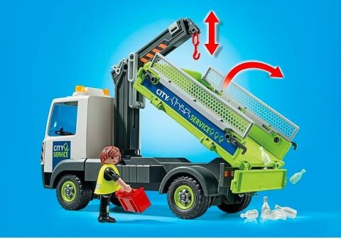 Zestaw z figurkami city action 71431 samochód ciężarowy z kontenerami na szkło Zestaw z figurkami city action 71431 samochód ciężarowy z kontenerami na szkło
