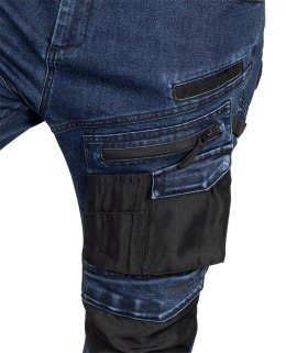 Spodnie robocze DENIM, wzmocnienia Oxford, granatowe, rozmiar XL