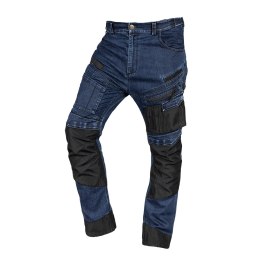 Spodnie robocze DENIM, wzmocnienia Oxford, granatowe, rozmiar XS