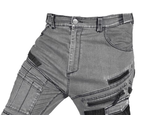 Spodnie robocze DENIM, wzmocnienia Oxford, szare, rozmiar XXL Spodnie robocze DENIM, wzmocnienia Oxford, szare, rozmiar XXL