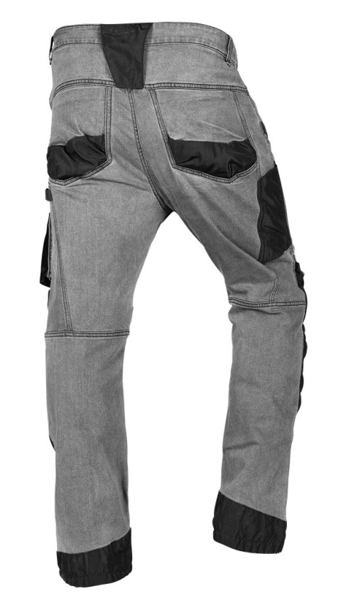 Spodnie robocze DENIM, wzmocnienia Oxford, szare, rozmiar XXL Spodnie robocze DENIM, wzmocnienia Oxford, szare, rozmiar XXL