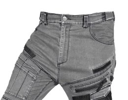 Spodnie robocze DENIM, wzmocnienia Oxford, szare, rozmiar M