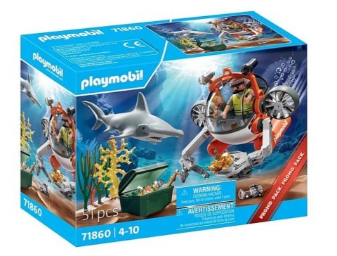 Zestaw z figurkami 71860 poszukiwania skarbu łodzią podwodną