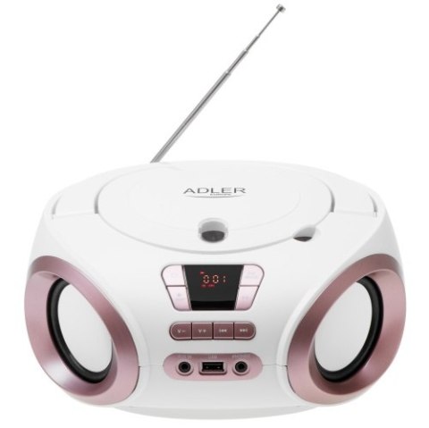 AD 1181 white copper Radio boombox cd-mp3 | usb | fm radio | aux | gniazdo słuchawkowe AD 1181 white copper Radio boombox cd-mp3 | usb | fm radio | aux | gniazdo słuchawkowe
