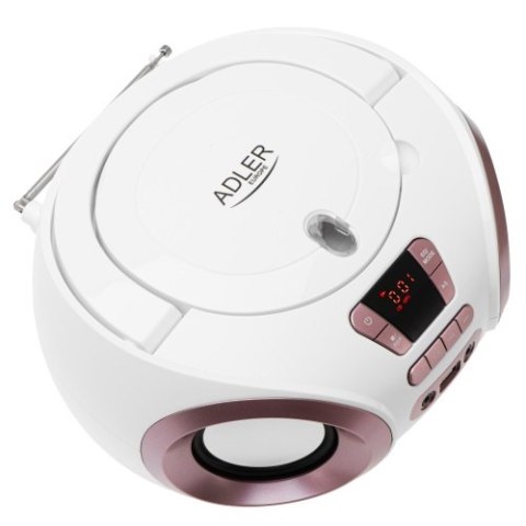 AD 1181 white copper Radio boombox cd-mp3 | usb | fm radio | aux | gniazdo słuchawkowe AD 1181 white copper Radio boombox cd-mp3 | usb | fm radio | aux | gniazdo słuchawkowe