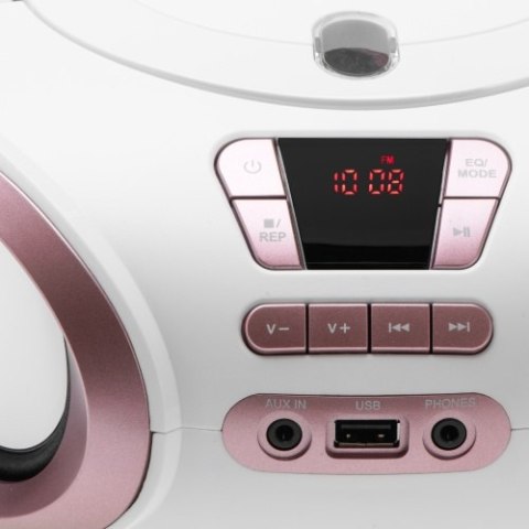 AD 1181 white copper Radio boombox cd-mp3 | usb | fm radio | aux | gniazdo słuchawkowe AD 1181 white copper Radio boombox cd-mp3 | usb | fm radio | aux | gniazdo słuchawkowe