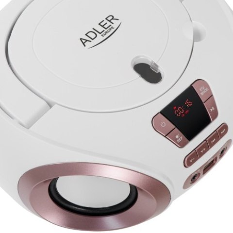 AD 1181 white copper Radio boombox cd-mp3 | usb | fm radio | aux | gniazdo słuchawkowe AD 1181 white copper Radio boombox cd-mp3 | usb | fm radio | aux | gniazdo słuchawkowe