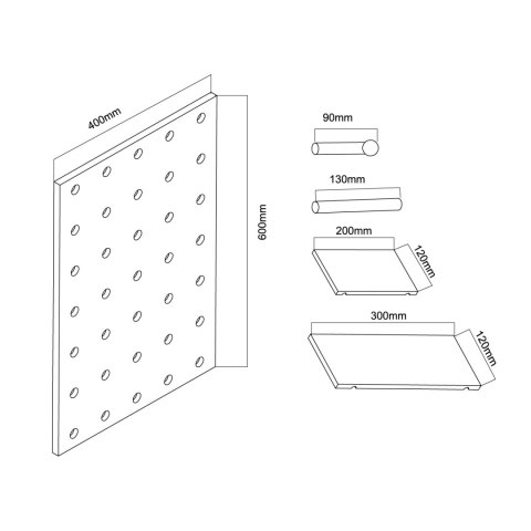 Drewniana tablica organizer Maclean, drewniany, 40x60cm, max. 20kg, MC-130 WD Drewniana tablica organizer Maclean, drewniany, 40x60cm, max. 20kg, MC-130 WD