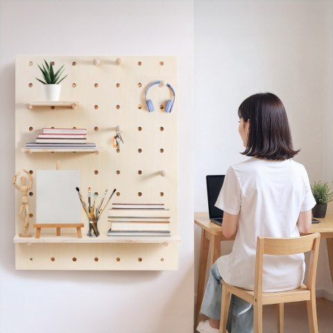 Drewniana tablica organizer Maclean, drewniany, 60x80cm, max. 20kg, MC-131 WD Drewniana tablica organizer Maclean, drewniany, 60x80cm, max. 20kg, MC-131 WD