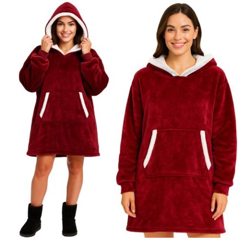 Bluza XXL - koc czerwony Ruhhy 26145 Bluza XXL - koc czerwony Ruhhy 26145